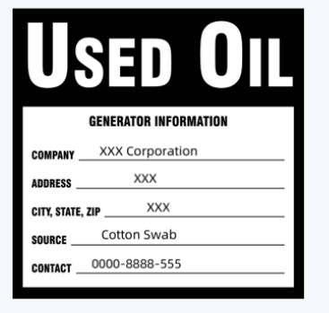 contoh label sampah berbahaya minyak digunakan.png
